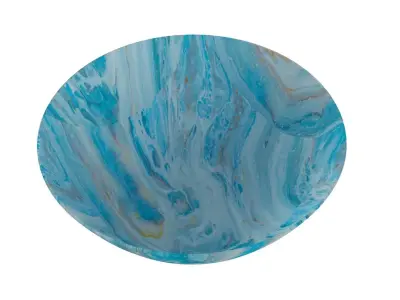 Bowl in Blue Color 3D model