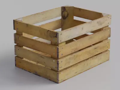 Wood Crate Low-poly 3D model purchase