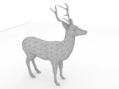 Deer Animal Low Poly Low-poly 3D model