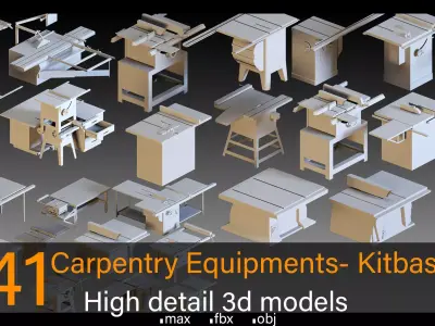 41 Carpentry Equipments- Kitbash- High detail 3d models 3D model