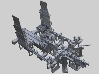 USB assembly production line equipment 3D model