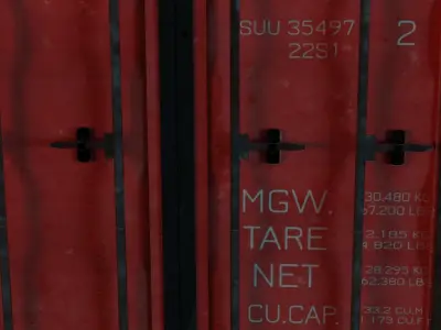 Shipping Container PBR low-poly game ready  Low-poly 3D model