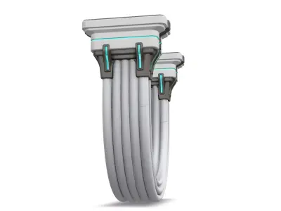 Sci-Fi Cables Pipes Pack Low-poly 3D model