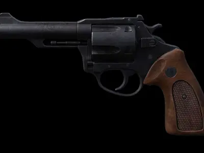 Gun Capgun Revolver Colt highpoly for film 3D model