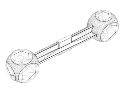 Dumbbell Bicycle Spanner Free 3D model