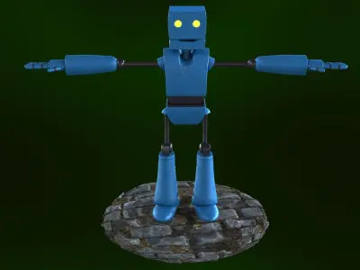 Game Robot Traveler Low-poly 3D model