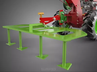 SCARIFIER TOOTH PLOUGH RAKER TRACTOR ROTOTILLER PLANTER GARDEN 3D model