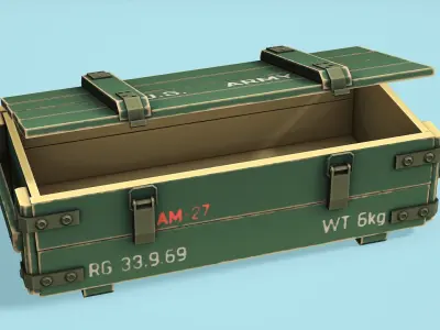 Military Crate - Low Poly Mobile Ready Low-poly 3D model