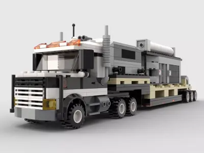lowboy loaded lowboy loaded lowboy loaded  3D model