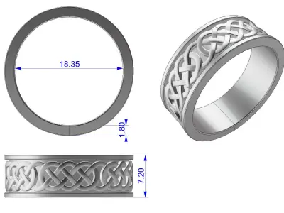 Ring Celtic Infinity 3D print model