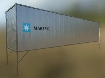 Logistic container  Free low-poly 3D model