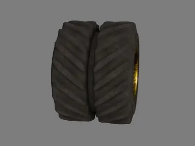 Tractor Tire - Low Poly - Game Ready - PBR Low-poly 3D model