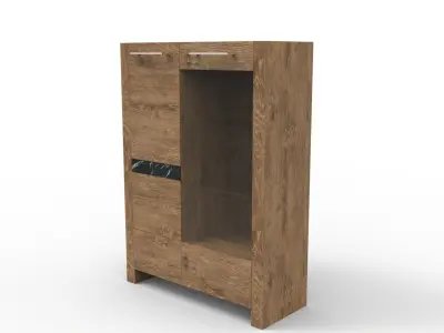 Modern Cabinet Low-poly 3D model