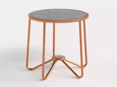 Table 2 Modern and Round Table for Homes Low-poly 3D model