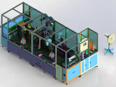 FFC mobile phone flexible flat line production line 3D model