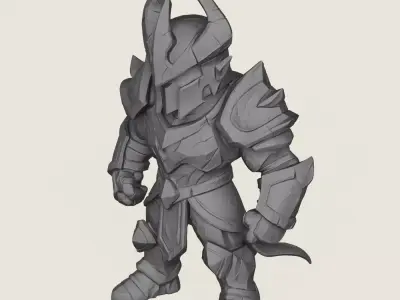 Knight Warrior Character 3D print model