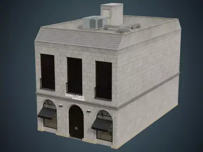 Building 21 Low-poly 3D model
