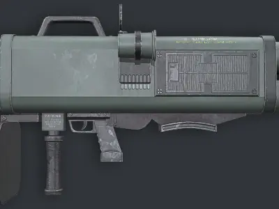 Rocket Launcher Game Ready 6   Low-poly 3D model