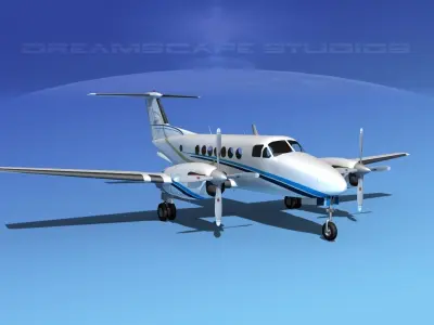 Beechcraft 350 Super King Air V10 3D model