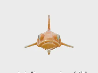 Sea Angel Model with Translucent Wing Design Low-poly 3D model