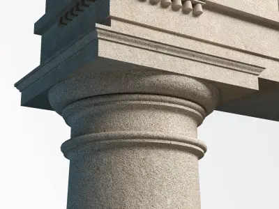 Doric mutulary  Column pedestal  Doric Order Vignola  3D model