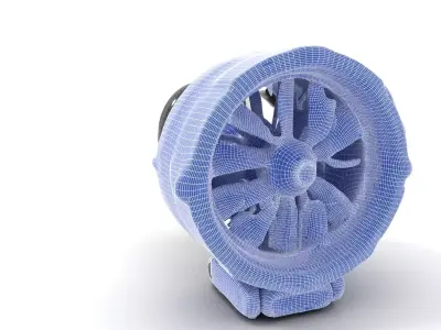 Futuristic Jet Engine Model Pack Low-poly 3D model buy