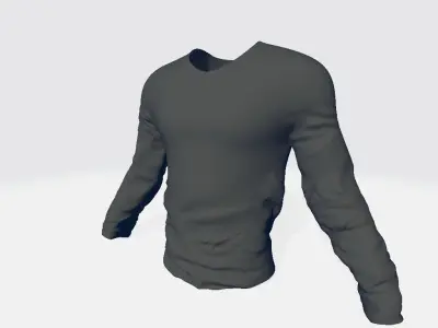 MIlitary Long-Sleeved Shirt Low-poly 3D model