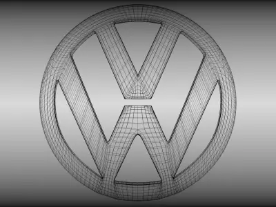 VW logo 3D model