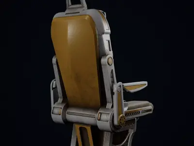  ship chair Low-poly 3D model