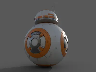 StarWars - BB8- Droid - game ready- lowpoly detailed Free low-poly 3D model
