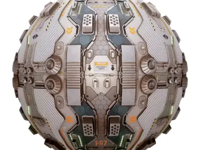 PBR Sci-Fi Industrial Texture 36 Low-poly 3D model