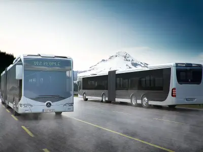 City articulated bus  3D model