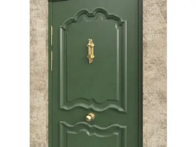 Entrance classic door 127 3D model