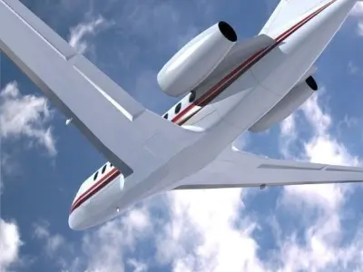 Dassault Falcon 30 business jet 3D model