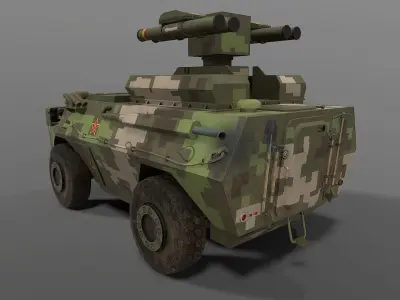 AFT-9 plus missile Low-poly 3D model