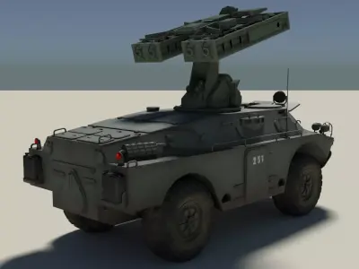 9K31 Strela-1 on a BRDM-2 chassis NATO name SA-9 Gaskin 3D model