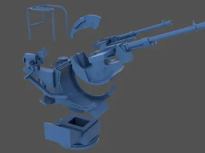 Breda 20-65 twin - Personal license - 1-200 and 1-350 scale 3D print model