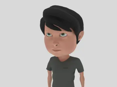 Cartoon Soldier Low-poly 3D model purchase