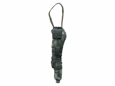 Female Military Combat Pants With Suspenders Low-poly 3D model