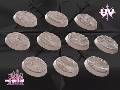 gigeresque bases 25mm 3D print model