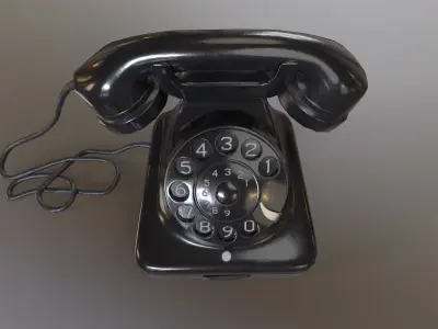 Phone vintage Siemens w48 Low-poly 3D model