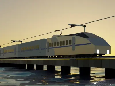 BULLET TRAIN 3D model purchase