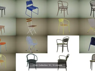 Chair Collection 10 3D Model Pack
