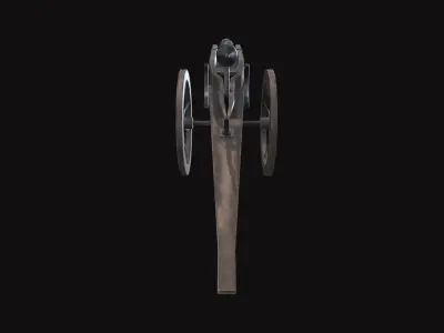 Medieval Cannon V05 Old Low-poly 3D model