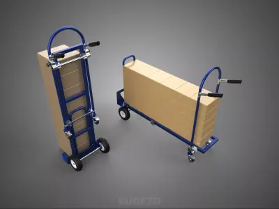 HEAVY DUTY CONVERTIBLE TROLLEY CART DOLLY HAND TRUCK HANDTRUCK 4 3D model