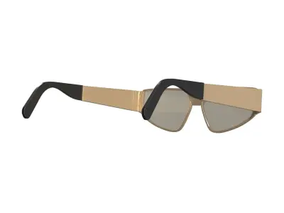 Gold Tint Sunglasses 3D model