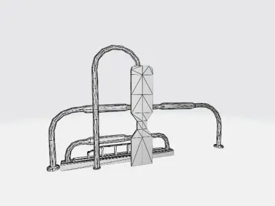 LP Pipe Line Free low-poly 3D model