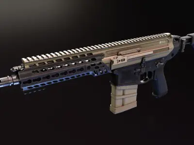 Sig MCX Raptor Low-poly 3D model