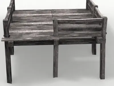 Dock 01 Low-poly 3D model