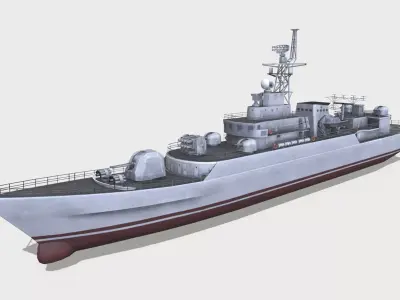 Type 053H3 Jiangwei-II Low-poly 3D model